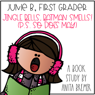 Junie B. Jones Jingle Bells Batman Smells! (P.S. So Does May) book study companion activities to go with the book by Barbara Park. Packed with fun literacy ideas and guided reading activities. Perfect for a Christmas theme in the classroom! Common Core aligned. Grades 1-2. #juniebjones #novelstudy #novelstudies #bookstudy #bookstudies #literacy #1stgradereading #2ndgradereading #guidedreading #bookcompanion #bookcompanions