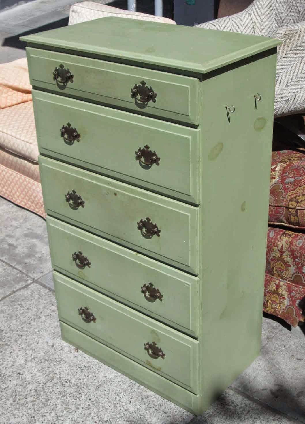 UHURU FURNITURE & COLLECTIBLES SOLD Small Green Chest of Drawers 75