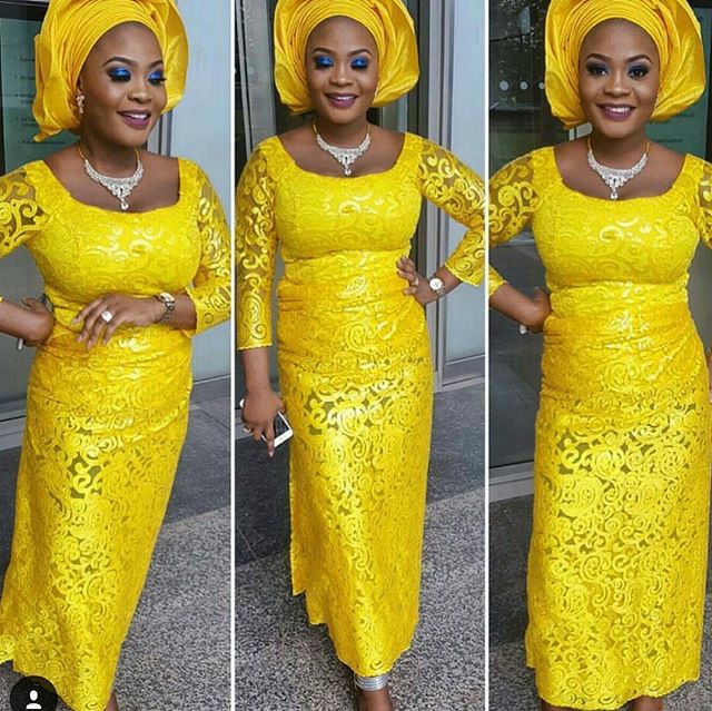 Welcome To Sandra Spicy Blog: Aso ebi Friday: Yellow Lace Inspiration
