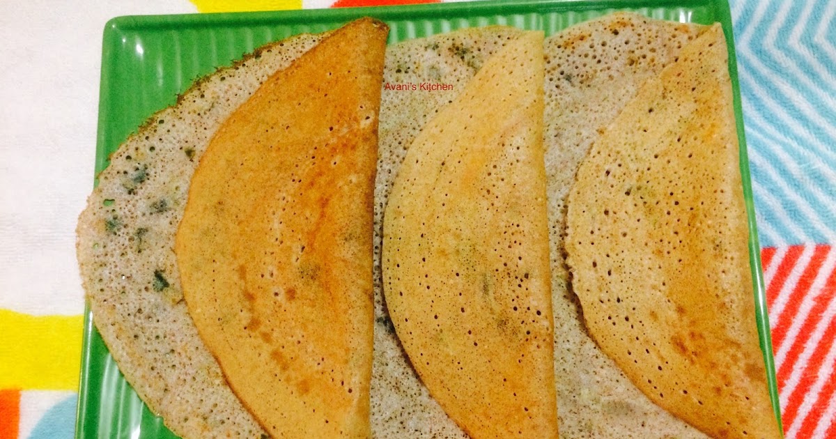 Avani's Kitchen UradOatsragi Dosa
