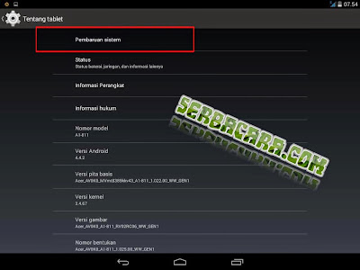 Cara Update OS Android