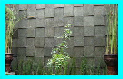 taman dinding batu alam minimalis,dinding batu alam