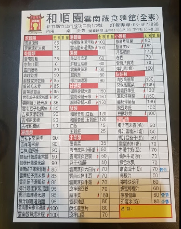 惠貲心方 新竹美食 竹北和順園雲南蔬食麵館 素素素 超級美味 超級cp 會讓人回味無窮的好滋味