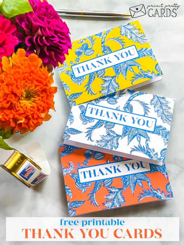 Printable Thank You Note Cards | Print Pretty Cards