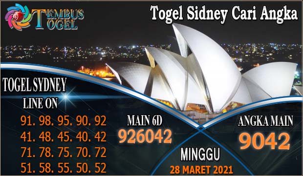 Angka Togel Sidney Minggu, Tanggal 28 Maret 2021