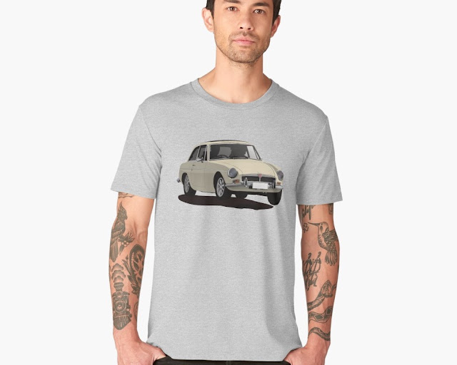 MGB GT & MGB GT V8 T-shirts | Car shirts | Classic, retro and vintage cars
