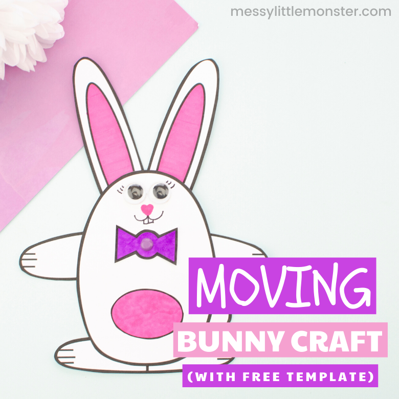 Moving Bunny Craft (with bunny template) Messy Little Monster