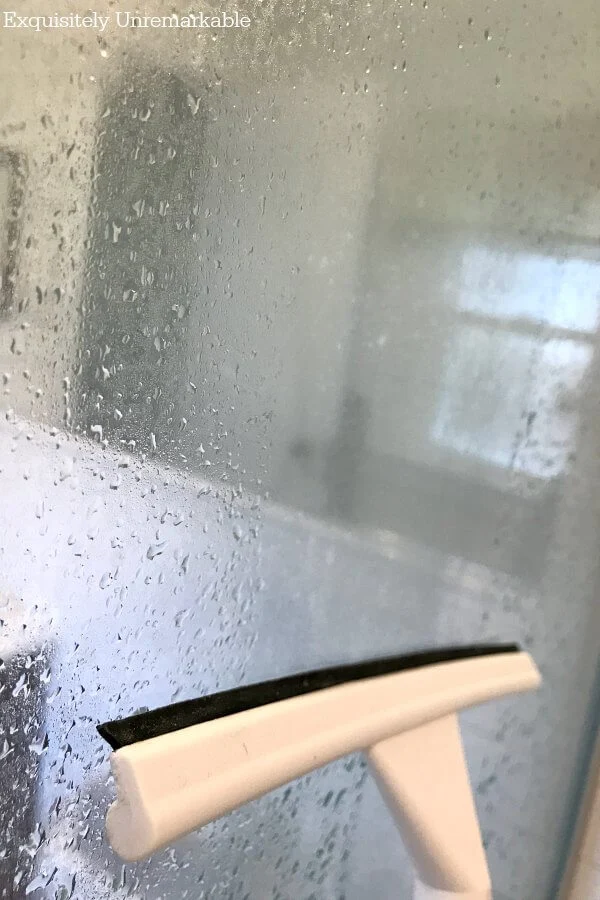 Using A Squeegee On Shower Doors