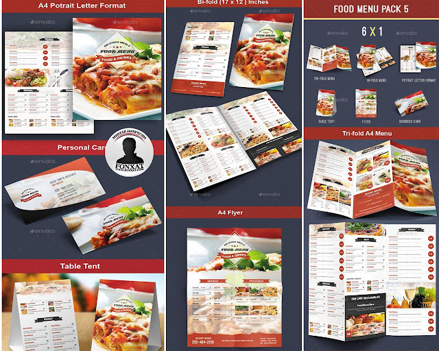 المجموعة التاسعة من منيوهات الطعام food menu design