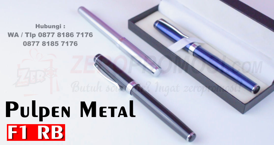 Merchandise Pulpen Besi F1 RB, Pulpen besi promosi, pen metal souvenir, souvenir pen stainless, souvenir pen premium kode F1 RB