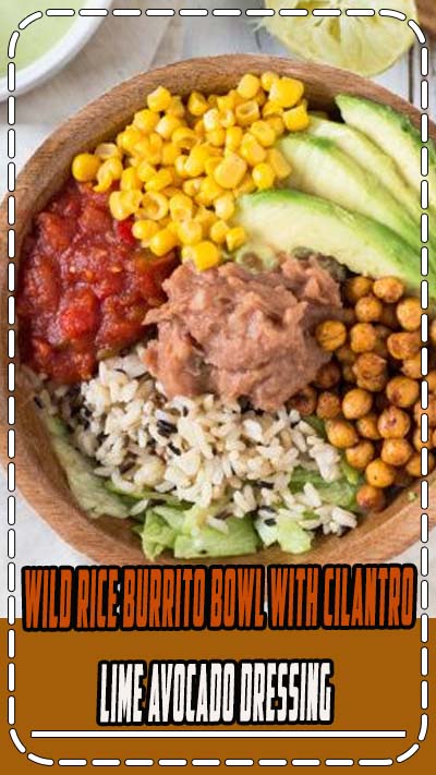 Vegan Wild Rice Burrito Bowl with Cilantro-Lime Avocado Dressing via @ExSloth | ExSloth.com