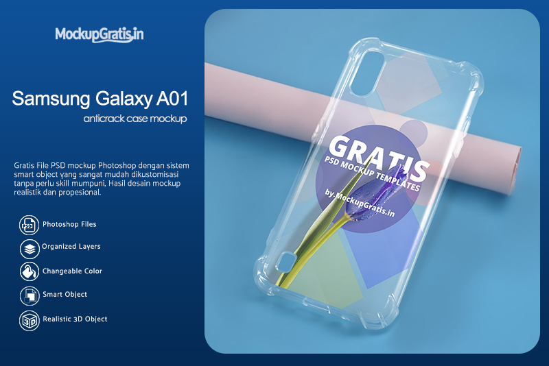 Mockup Case Anticrack Samsung A01