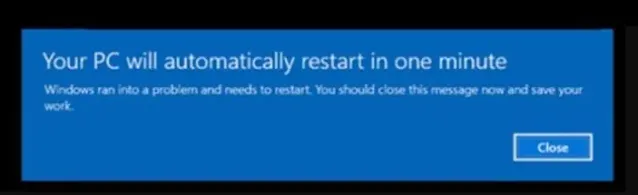 Windows 10 redémarrage forcé