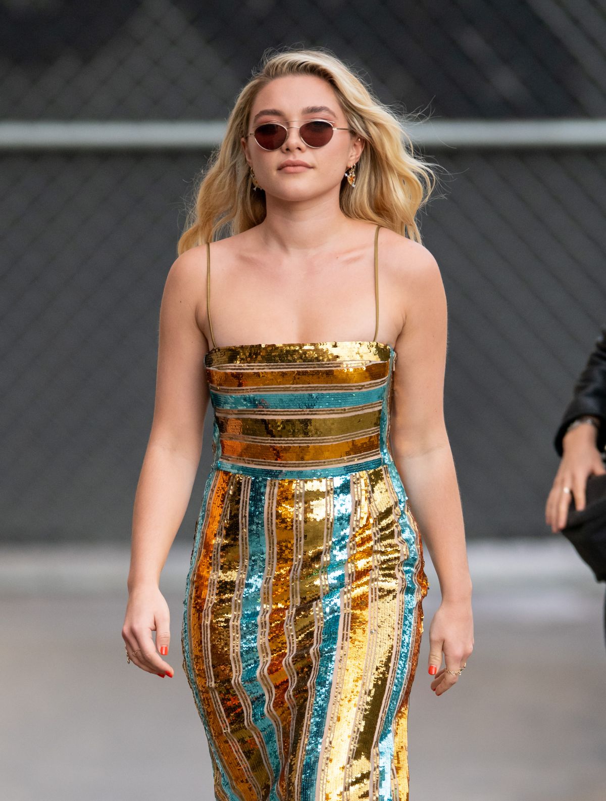 Florence Pugh Arrives at Jimmy Kimmel Live in Los Angeles
