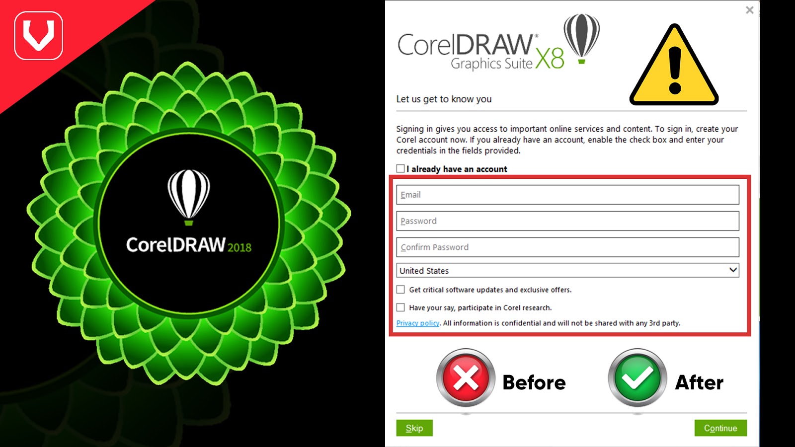 corel draw login problem how to remove coreldraw x8 email verication