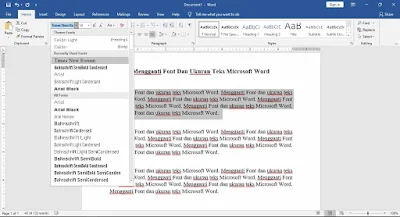 Cara Mengganti Font, Ukuran Dan Warna Teks  Microsoft Word