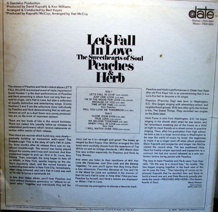 ENTRE MUSICA PEACHES & HERB Let's Fall In Love