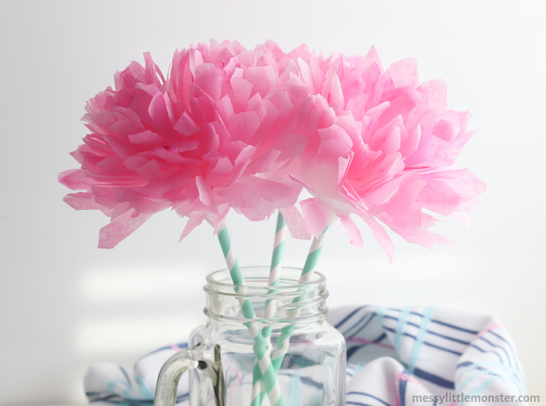 Coffee filter Flower Craft Messy Little Monster