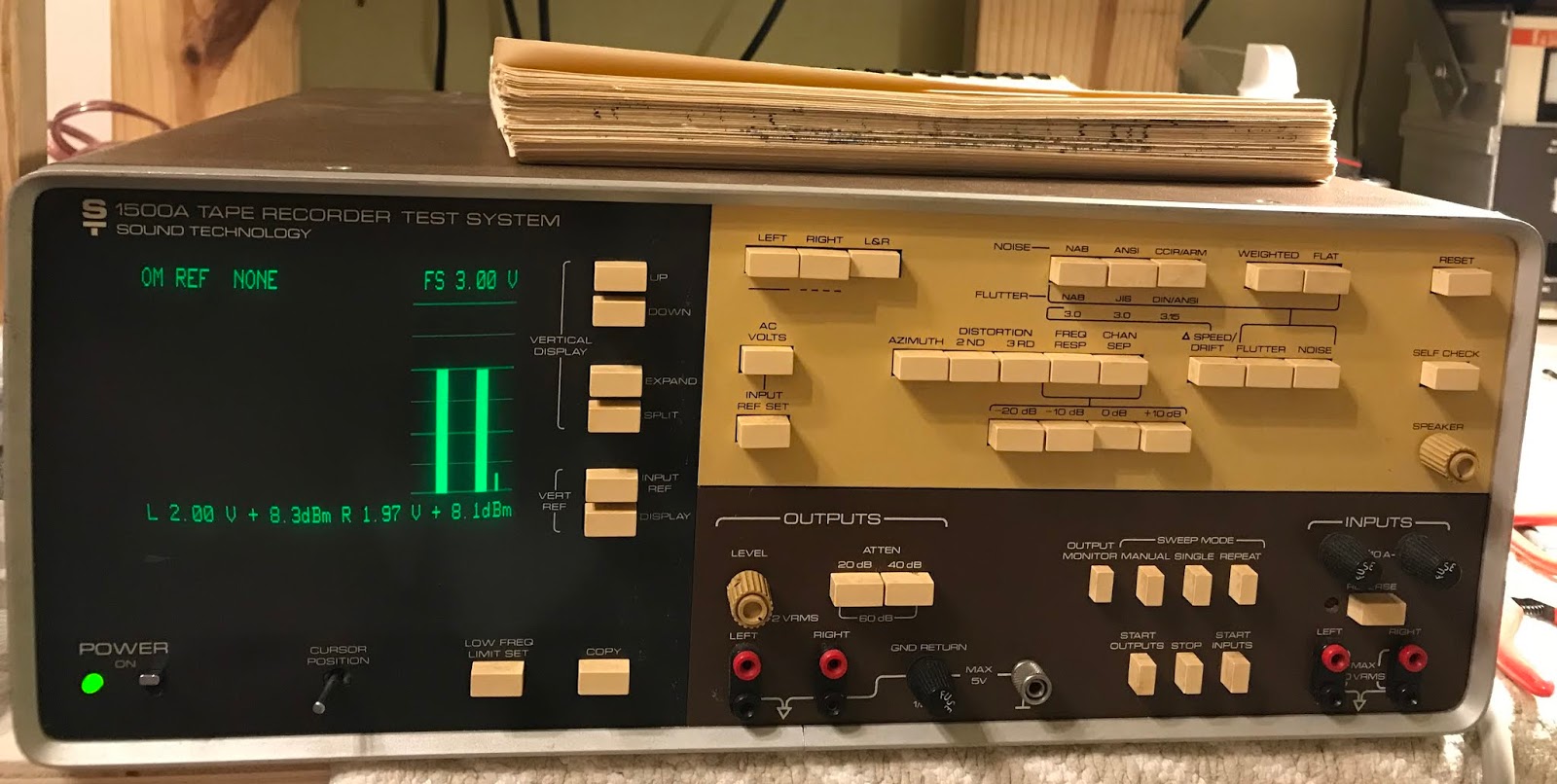 retro vintage modern hifi Sound Technology 1500A Tape Recorder Test System Part II