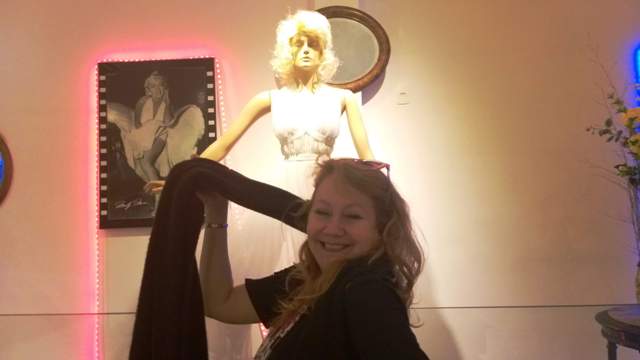 Eu e Marylin no Museu da Moda, em Canela