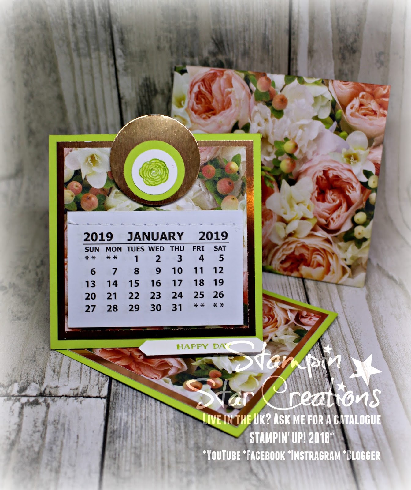 Fancy Fold Easel Calendar Card PDF