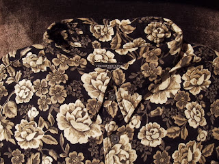 Engineered Garments Tab Collar Shirt in Khaki Printed Floral