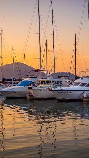 Wallpaper free yachts, boats, sea, sunset