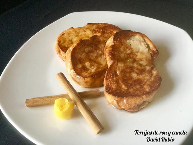 Torrijas de ron y canela