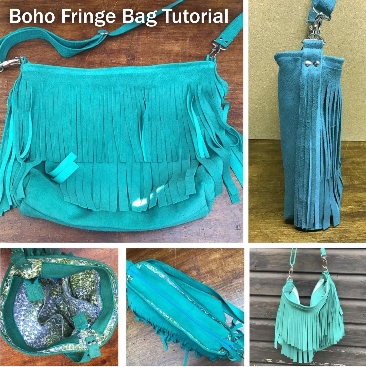 Boho Leather Fringe Bag Tutorial