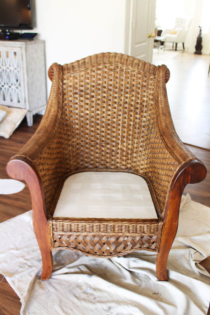 How To Bring An Old Wicker Chair Back To Life Easy Tutorial A Stroll Thru Life