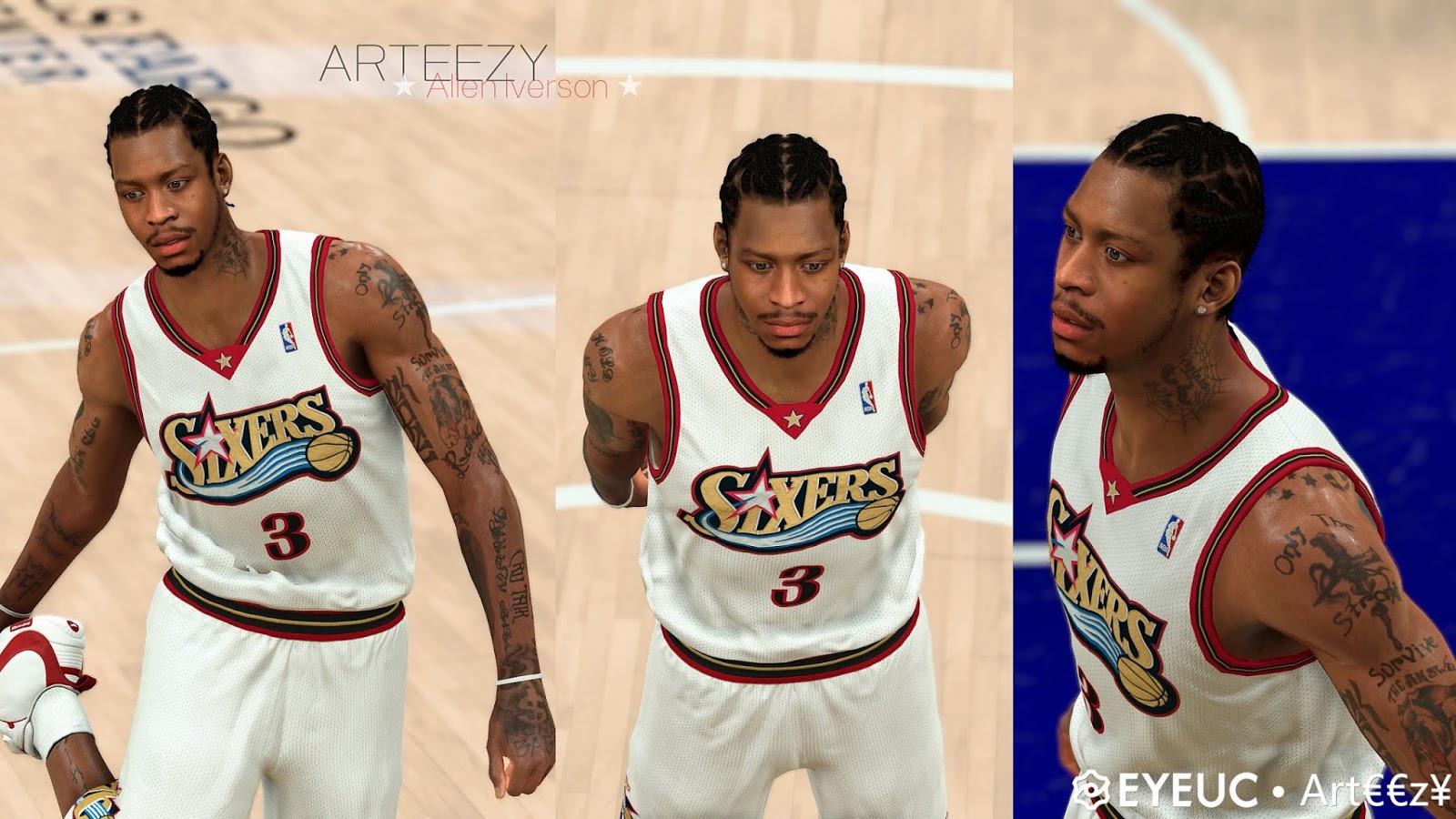Download Allen Iverson Hd Face And Body Model By Arteezy For 2k20 Nba 2k Updates Roster Update Cyberface Etc PSD Mockup Templates