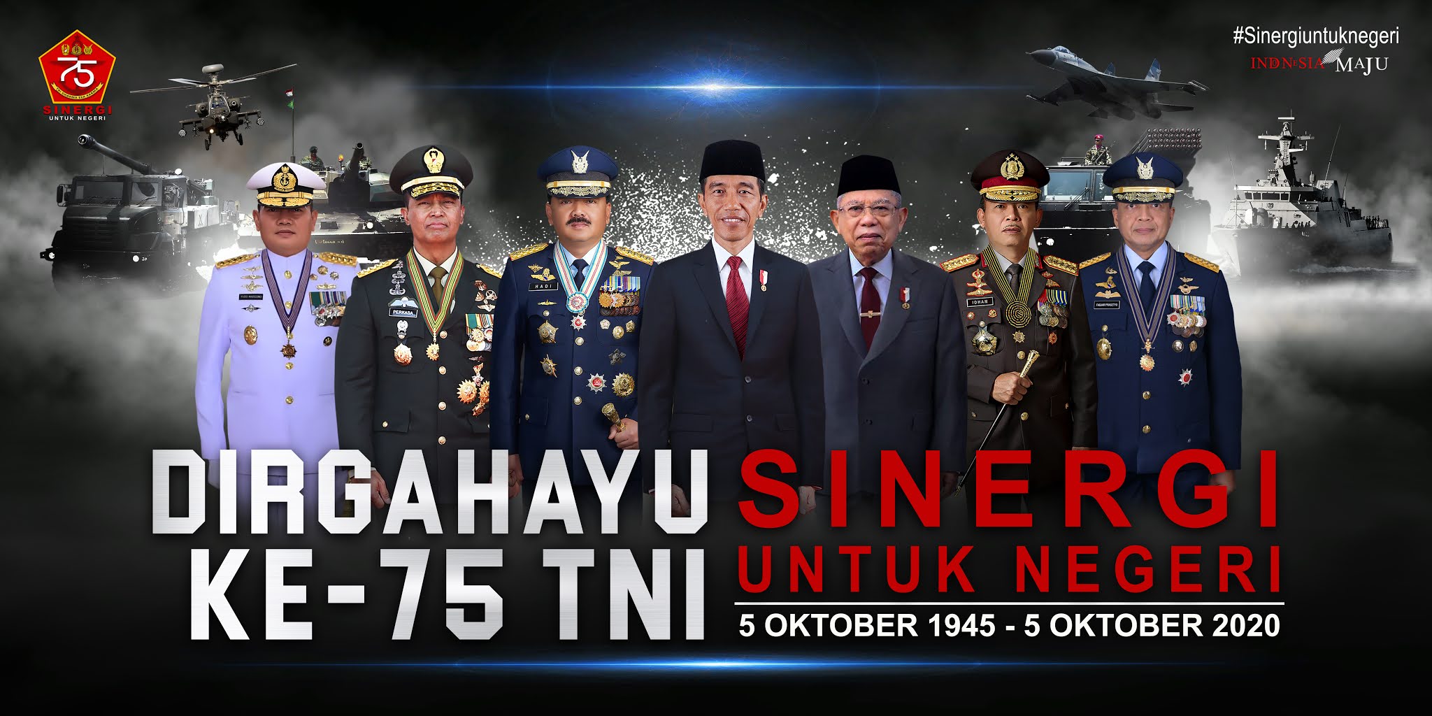 Download Tema, Logo, Banner, Spanduk, Baliho HUT TNI ke75 Tahun 2020