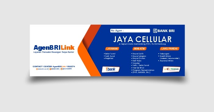 TEMPLATE SPANDUK BANNER AGEN BRILINK CORELDRAW garasibabeh