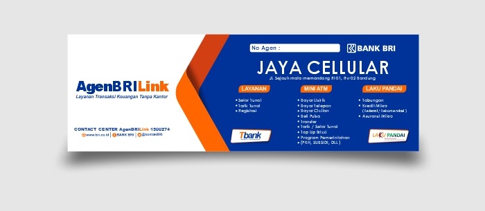 TEMPLATE SPANDUK BANNER AGEN BRILINK CORELDRAW garasibabeh