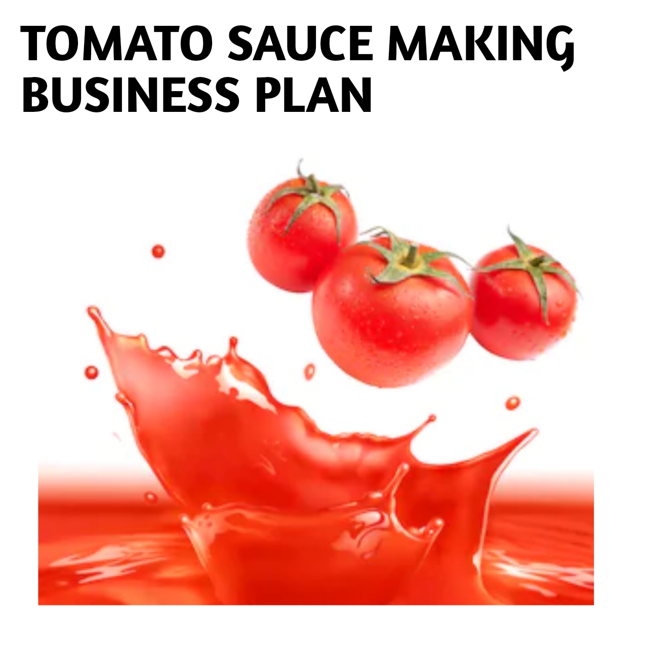 Tomato sauce manufacturing business...
