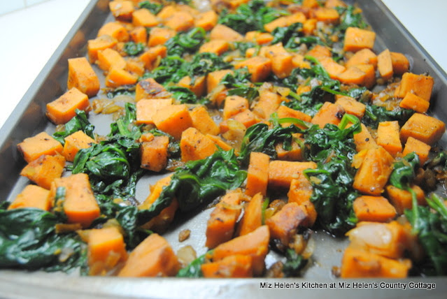 Bacon and Sweet Potato Sheet Pan Quiche at Miz Helen's Country Cottage