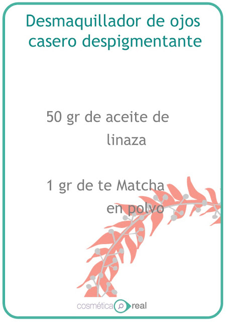 Desmaquillador de ojos casero despigmentante  antioxidante