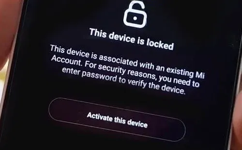 This device is locked xiaomi