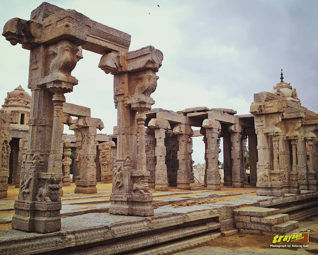 The unfinished hall of Lepakshi, in the premises of Shri Veerabhadraswamy temple