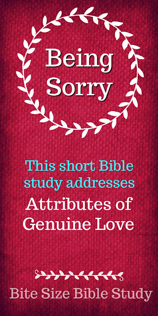 This short Bible study discusses the importance of genuine repentance in relationships. #BibleStudy