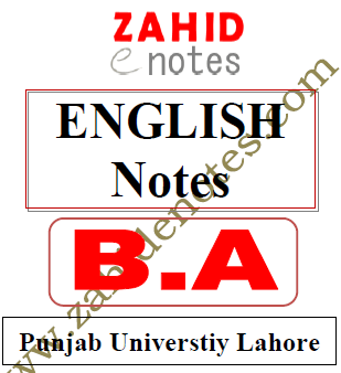 BA English complete notes for PU PDF download