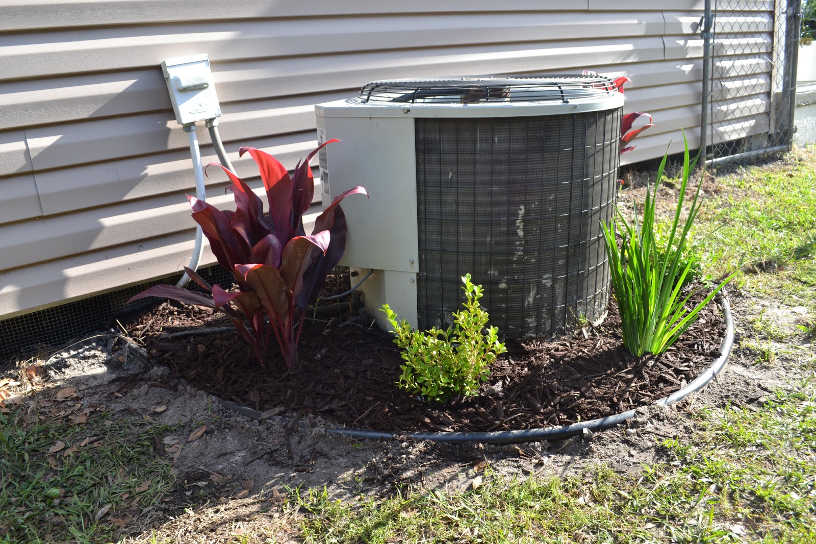Zoo View Home: April Landscaping: Hiding an Air Conditioner