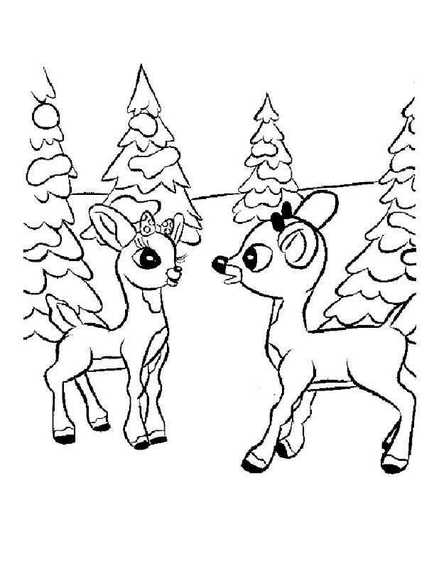 Rudolph Coloring Pages title=