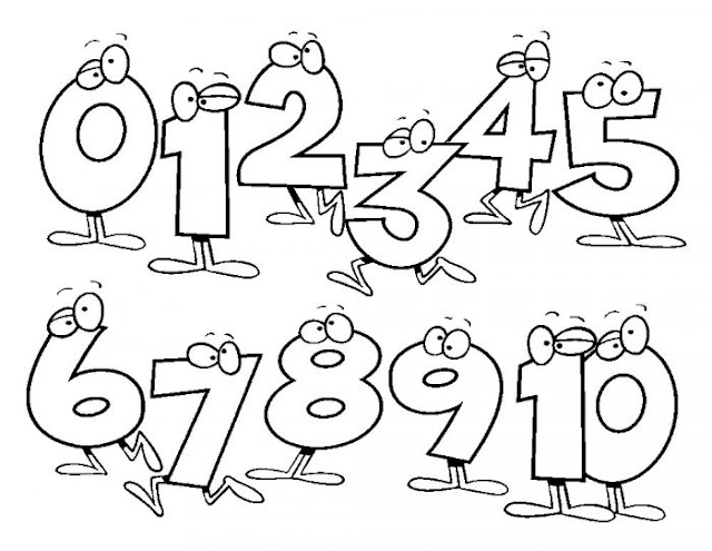 IMAGENES DE NUMEROS PARA COLOREAR