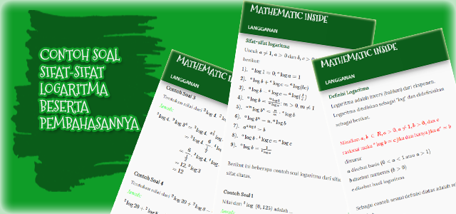 Contoh Soal Sifat Sifat Logaritma Sma Ma Dan Pembahasannya
