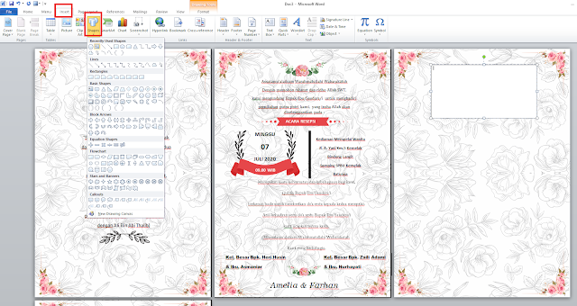 Download Template Desain Undangan Pernikahan Dengan Word