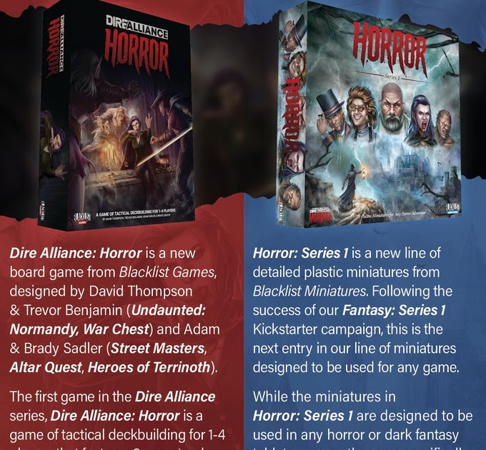 Tabletop Fix Blacklist Games Dire Alliance Horror Kickstarter