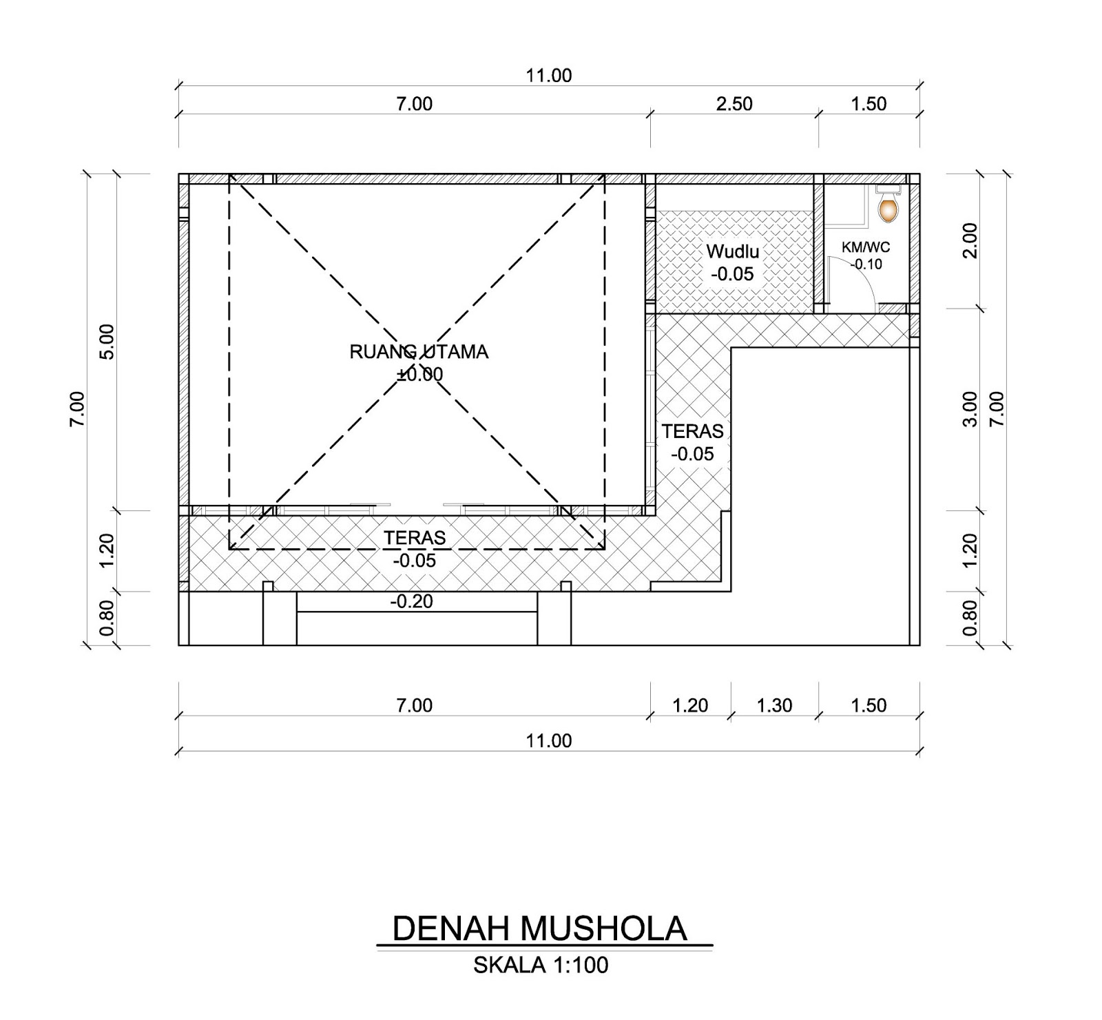  Mushola  perumahan minimalis 11x7 meter www 