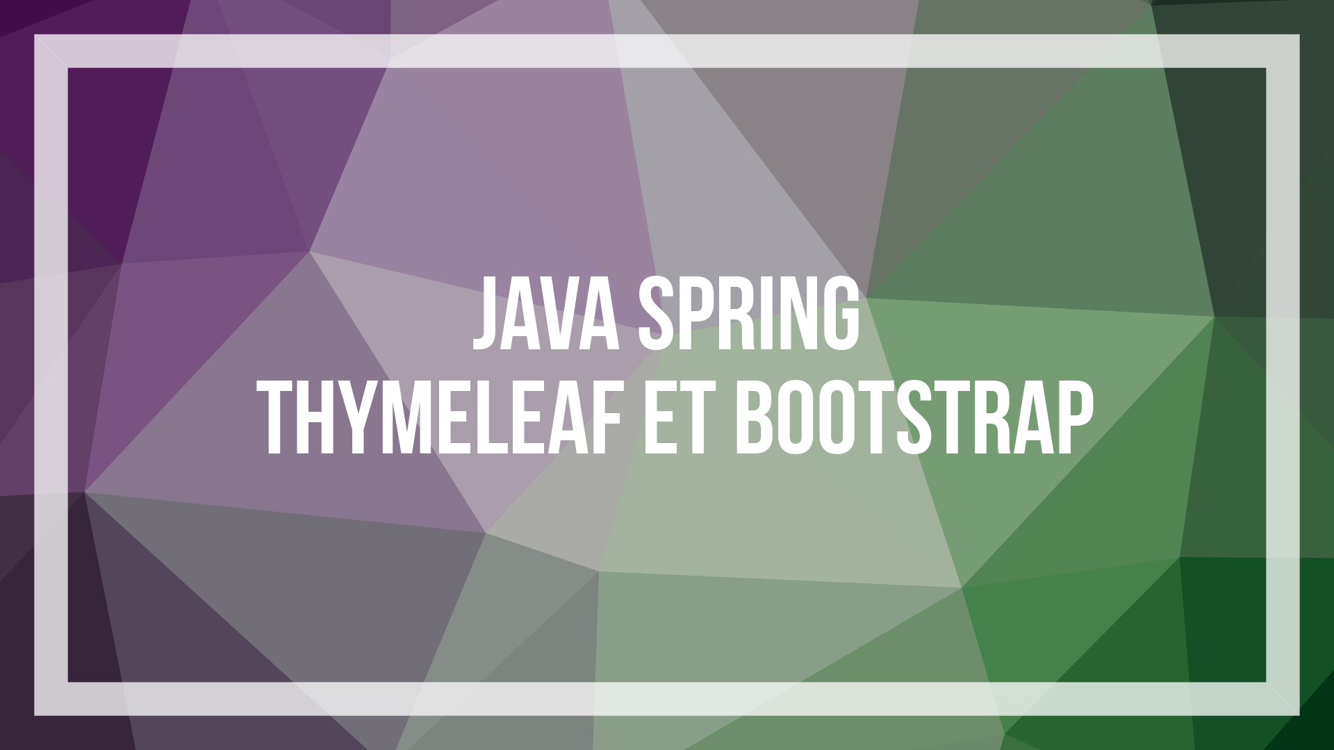 Exemple Java Spring avec template Thymeleaf et Bootstrap