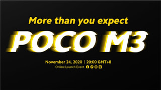 Poco M3 will be launched on November 24